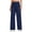 Navy&&100, variant on CONROSES Girls School Uniform Pants Wide Leg Chino Pants for Girls Trendy Solid High Waist Cozy Formal Pants With Pockets