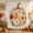 Beige, Terracotta, Mustard Yellow, Oatmeal, variant on Thanksgiving Shower Curtain, Waterproof Shower Curtains for Bathroom, Fall Abstract Leaves Pumpkin Autumn Black Washable Fabric Bathtub Curtain Set Bath Decor with 12 Hooks Long 72"x84"