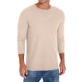 thumbnail image 2 of GIRUNS Mens Waffle Crew Neck Long Sleeve Pullover Shirts Casual Lightweight Fitted Basic T-Shirt, 2 of 6