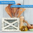 thumbnail image 6 of Rustic Utensill Holder Wooden Kitchen Farmhouse Utensil Holder For Countertop White, 6 of 7