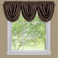 thumbnail image 3 of Complete 5 Pc. Damask Thermal Blackout Rod Pocket Window Curtains & Valances Set - Chocolate Brown, 84 in. Long, 3 of 3