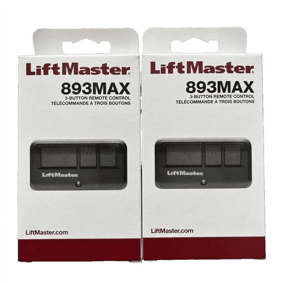 2 PACK OEM LiftMaster 893MAX 3-Button Remote Control Garage Door Opener