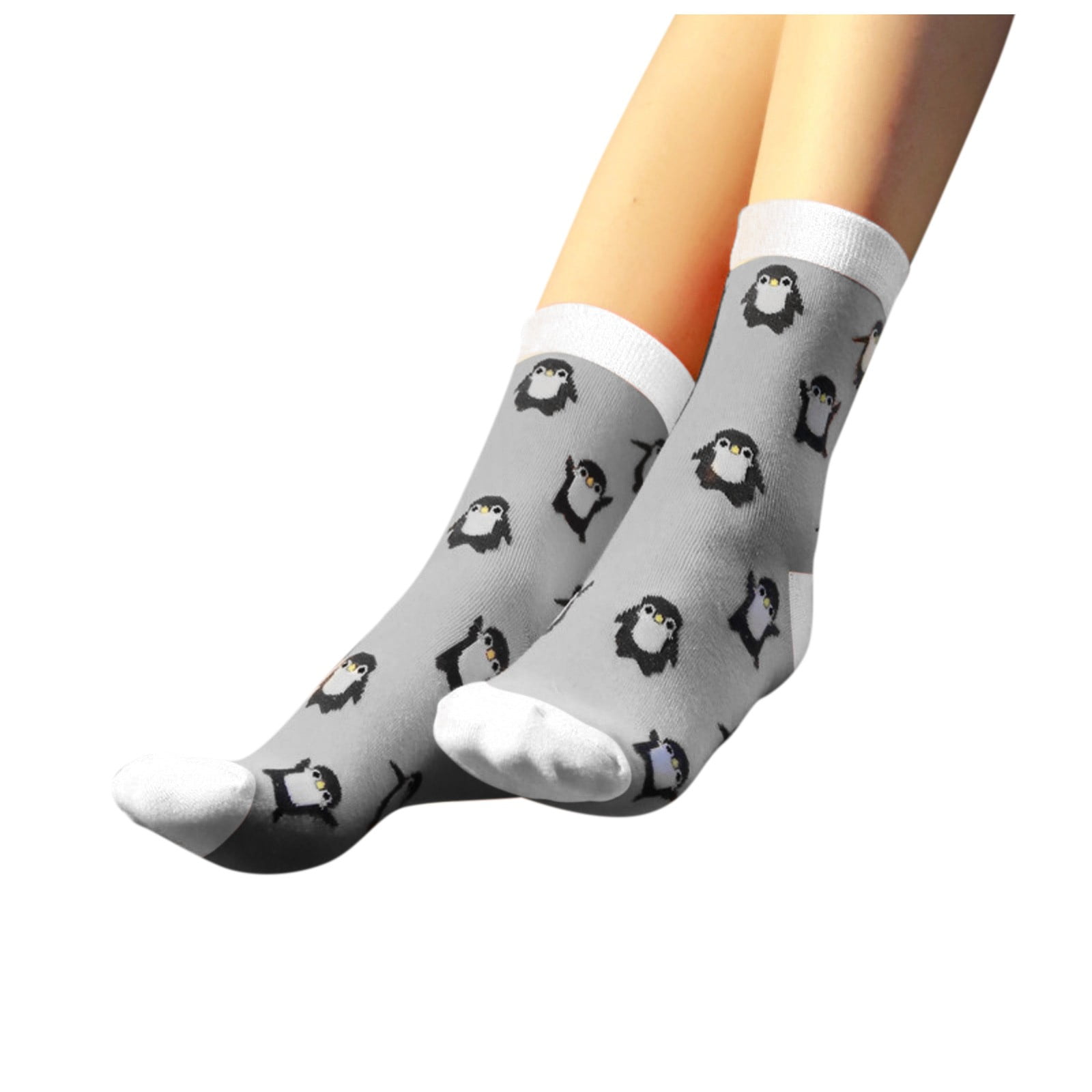 Tipi Toe Women's Fashion Novelty Animal Characters Cartoon Cat Panda Penguin Crew Socks 
