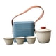 thumbnail image 1 of Juego de té portátil de viaje, tetera de cerámica, tazas de té, tetera de porcelana china de kung fu. Establecer un, 1 of 9