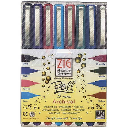 EK Success Ball Pen, Assorted Colors, 8-Pack
