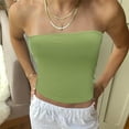 thumbnail image 2 of womens tank tops Strapless Striped Bandeau Tube Top Sleeveless Backless Casual Crop Top, 2 of 6