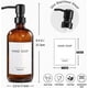 thumbnail image 2 of 2 Pack Amber Soap Dispenser With Stainless Steel Pump,500ml Brown Glass Soap Dispensers, Hand And Dish Soap Dispenser For Kitchen & Bathroom, Refillab, 2 of 5
