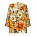 thumbnail image 5 of Sakmal Orange Women'S 2024 Winter Fashion Clothes Long Sleeve Sleeve Cover-Up Lightweight Cardigan Comfy Floral Breathable Flowy Ladies Coat, 5 of 5