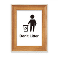thumbnail image 1 of Don't Litter Black Symbol Pattern Desktop Wooden Photo Frame Display Picture Art Painting Multiple Sets, 1 of 3