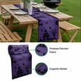 thumbnail image 5 of Halloween Purple Table Runner - 60 Inch Long, Kitchen Dining Table Runner Dresser Scarves, Spooky Ghost Castle Pumpkin Plaid Farmhouse Decor for Coffee Tables Wedding Party Banquet, 5 of 8