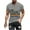 Gray, variant on WREESH Men's Short Sleeve T-Shirt Round Neck Summer Casual Wear with Graphic Print Brown