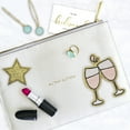thumbnail image 6 of Gwen Studios Champagne Toast Embroidered Iron-on Patch Appliques, Gold and Pink, 1.6" x 2.4", 4CT, 6 of 7