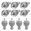 thumbnail image 1 of FELTECHELECTR 12Set Decorative Plastic Curtain Pole Finials Secure Fit for Home Decor Window Treatments, 1 of 6