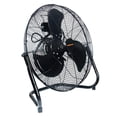 thumbnail image 1 of Remington Ventilador de piso de alta velocidad, unidad de enfriamiento portátil de 3 velocidades, flujo de aire de metal resistente para grandes tiendas, garajes y almacenes, 20 pulgadas, negro, 1 of 5