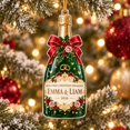 Personalized First Christmas Engaged Champagne Bottle Ornament ...