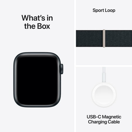Apple Watch SE 2nd Generation (GPS + Cellular) 40mm Midnight Aluminum Case with Midnight Sport Loop - Midnight