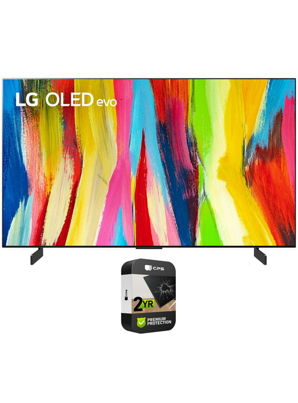 LG OLED42C2PUA 42 Inch HDR 4K Smart OLED TV 2022 Bundle with 2 YR CPS Enhanced Protection Pack