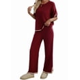 thumbnail image 3 of Pantalón de Punto de Corta, Color Vino Tinto, Talla M, 3 of 7