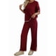thumbnail image 3 of Pantalón de Punto de Corta, Traje Rojo Vino, Talla S, 3 of 7