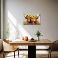 thumbnail image 3 of ZHONGYUTONG Highland Cow Canvas Wall Art Cute Cattle with Flower Poster Prints Western Animals Pictures for Country Farmhouse Kitchen Bathroom Decor (28.00" x 42.00"), 3 of 6