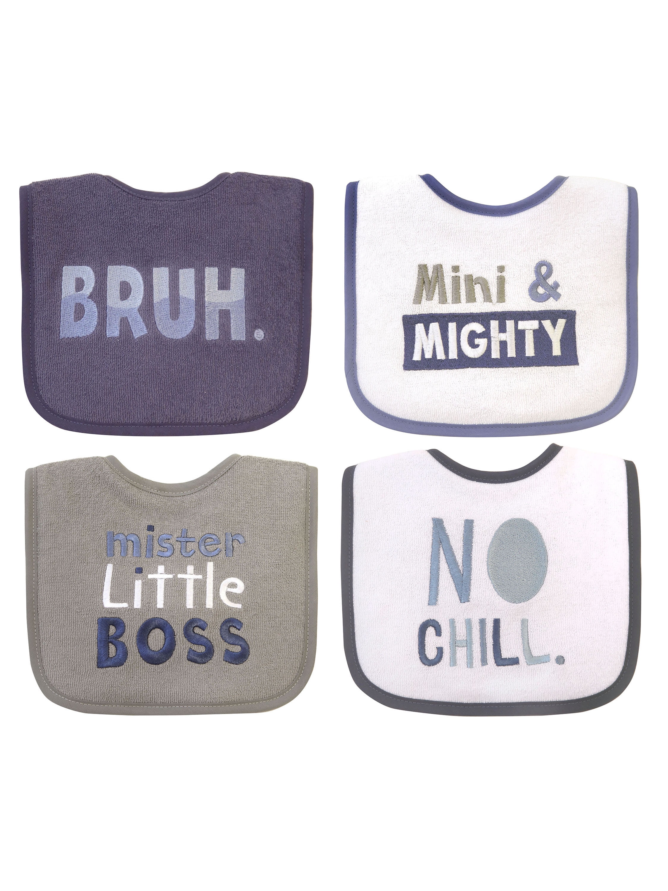 Neat Solutions Infant Boy Attitude Saying 4 Pack Bib