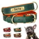 thumbnail image 2 of Customized Leather ID Nameplate Dog Collar Soft Padded Dogs Collars Free Engraving Name for Small Medium Large Dogs Adjustable qym unisex, 2 of 2