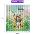 thumbnail image 5 of Cavalier King Charles Spaniel Hello Spring Time Flower Floral Nature Shower Curtain Dog Lover Gifts Waterproof Bathroom Bathtub Curtain - 02031, 5 of 5