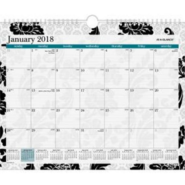 At-A-Glance AAGPM93707 Calendrier Mural Mensuel - Blanc