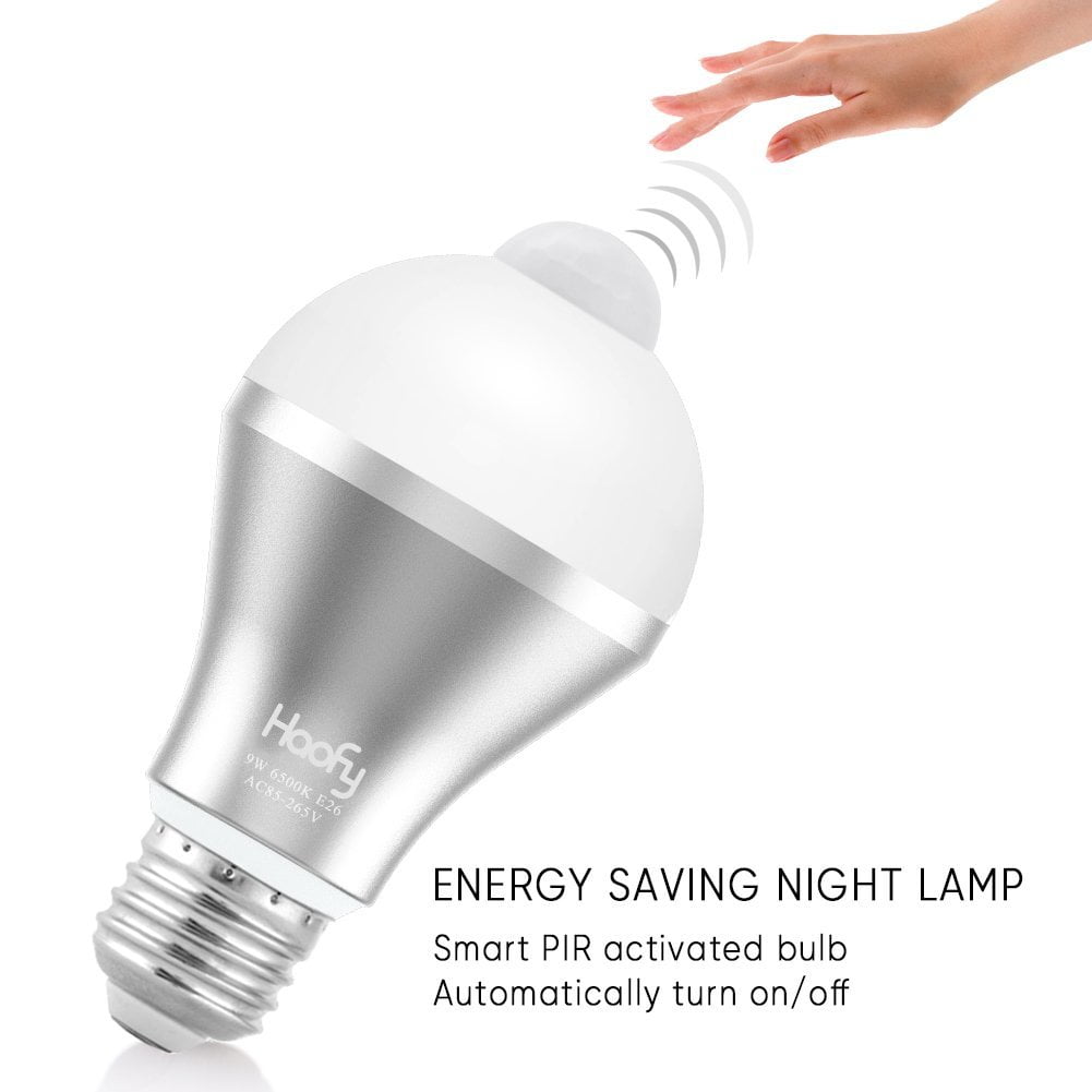 E27 LED PIR Sensor Light Bulb Dusk to Dawn Auto On/Off 12/18W Energy Saving Lamp 