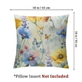 thumbnail image 4 of nygtbtfer Blue Yellow Flowers Throw Pillow Cover Set of 2 Square Decorative Cushion Rustic Wildfloral Summer Seasonal Decor Pillowcase for Couch Sofa Bedroom Car White, 4 of 7