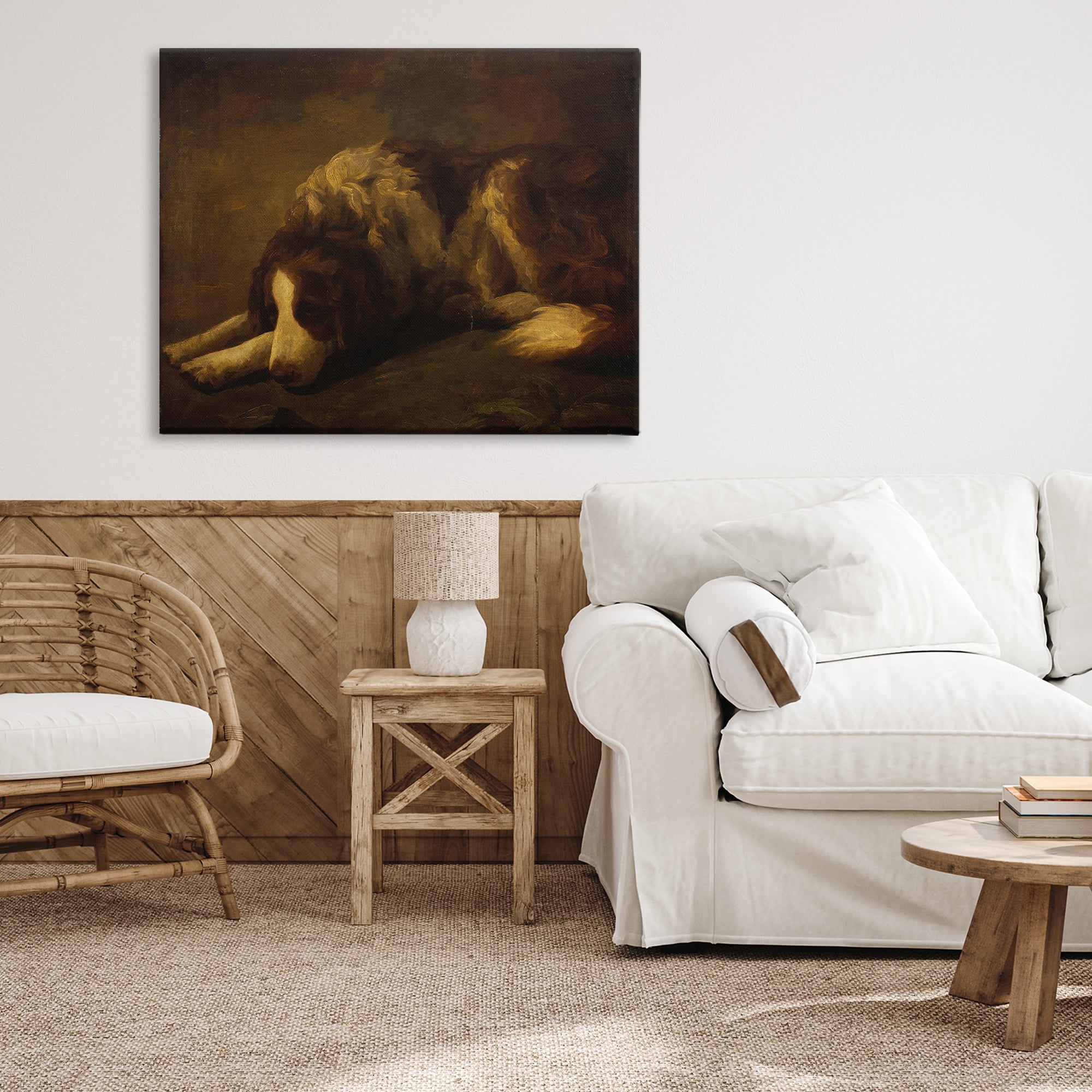Stupell Industries Dim Lighted Classic Dog Canvas Wall Art, design by Lil' Rue