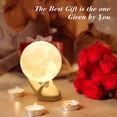 thumbnail image 3 of Moon Lamp-Home DÃ©cor, Brightness Control, LED Night Light, Bedroom, Living Room, Ceramic Hand Base, 3.5", 3 of 16