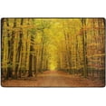 thumbnail image 4 of Dreamtimes Autumn Forest Tree Area Rug, 36"x24" Fall Forest Path Non-Slip Washable Indoor Door Mat, Absorbent Floor Mat for Bedroom Kitchen Entryway Bathroom, 4 of 7