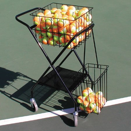 Tennis Ball Hopper Cart Basket Pick Up Holder Compact Storage Portable Accessori 
