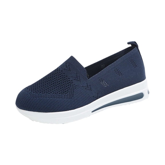 AUDeals Women’s Orthopedic Casual Shoes Arch Support Breathable Summer Soft Sole Non Slip Comfort Walking Shoes (Blue, 7)