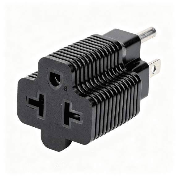 EXLEAF [4-In-1] 15 Amp Household Ac Plug to 20 Amp T Blade Female Adapter,Nema 5-15P to 5-20R,5-15P to 6-15R/6-20R Plug Outlet,Comb Ac Power Adapter Converter,15A 125V to 20A 250V Adapter
