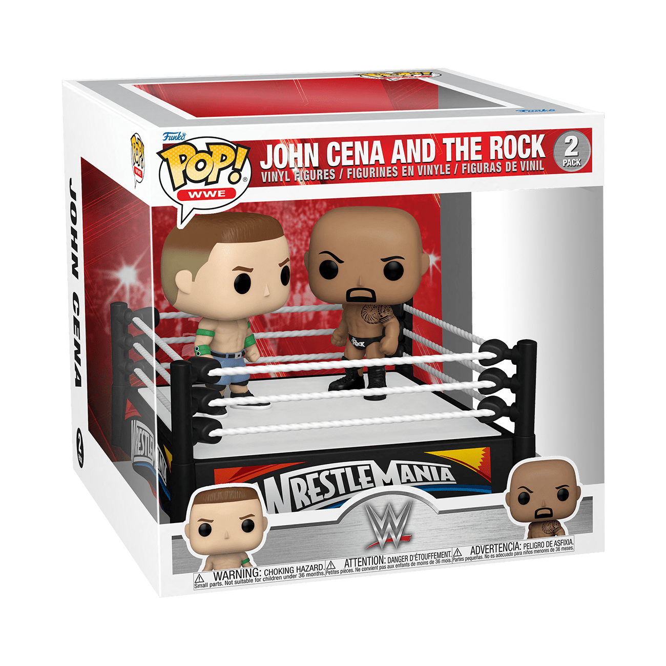 hund her Forfærdeligt Funko Pop! Moment: WWE - Cena vs Rock (2012) Vinyl Figure - Walmart.com