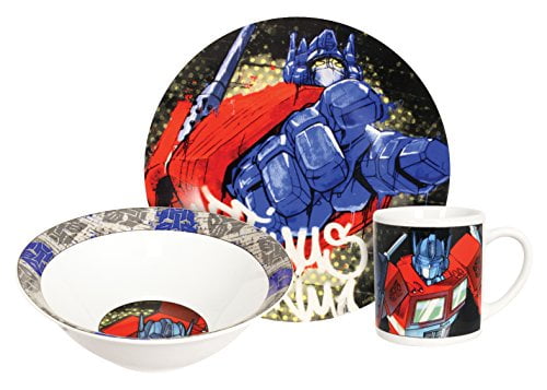 Hasbro Transformers Optimus Prime Dinner Set, Multicolor, 3-Piece