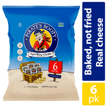 Pirate's Booty Gluten-Free Aged White Cheddar Puffs, 1 oz, 6 Count