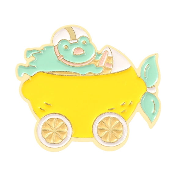 Qarigey Broches Dibujos animados Rana Fruta Forma Sandía Joyería Esmalte Solapa Pins Niños Niñas Regalo Adornos Clips Abrigo XZ5342 Type3 NO3