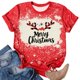 thumbnail image 2 of Navidad Tops de Mujer, Cuello Redondo Camiseta de Manga Corta con Estampado de Vacaciones, Blusa de Moda Casual, 2 of 4