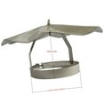 thumbnail image 2 of Wood Stove Chimney Pot Roof Cowl Umbrella Hat Stainless Steel Pipe Rain CapCover, 2 of 11
