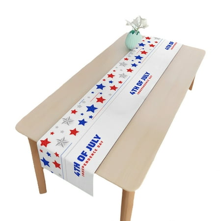 

4th of July Table Runners Independence Day Party Patriotic Stars and Stripes Linen Work Table Runner Veterans Day Memorial Day Dining Room Home Decor