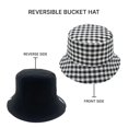 thumbnail image 2 of Empire Cove Checkered Tile Reversible Bucket Hat Fisherman Cap Women Men Black, 2 of 5