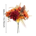 thumbnail image 2 of Autumn Fake Flower Bouquet, Fall Foliage Stems, Artificial Flowers for Decoration, Autumn Decorations for Home, 16 Inch Thanksgiving Orange Artificial Sunflower Floral Bunch with, 2 of 7