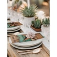 thumbnail image 5 of Western Texas Star Retro Cloth Napkins Set of 8 Reusable Dinner Napkins, Vintage Farmhouse Brown Teal Wooden Cocktail Napkin Washable Table Napkins for Wedding/Holiday Party/Baby Shower 20"x20", 5 of 7