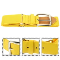 Pawsdot Elastic Baseball Belt in Yellow with Sliding Regulator for Comfortable Fit and Lightweight Design