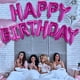 thumbnail image 4 of Happy Birthday Balloons Banner 3D Lettering Mylar Foil Letters, decoración inflable para fiestas y decoraciones para eventos para niños y adultos púrpura Jormftte LRWJ574-4, 4 of 6
