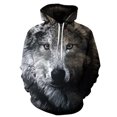thumbnail image 3 of Sudadera con capucha de gran tamaño para hombre 2023, patrón de animales de lobo en 3D, sudadera de moda de guerrero feroz, chándales divertidos de calle sueltos, fitness, 3 of 5