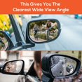 thumbnail image 2 of Trobo Blind Spot Car Mirror, 2” Round HD Glass Slim Frameless Convex Rear View Mirrors, Pack Of 2 Wide Angle 360°Rotate 30°Sway Adjustable Stick On Side Blindspot Mirror For All Cars, SUVs And Trucks, 2 of 7